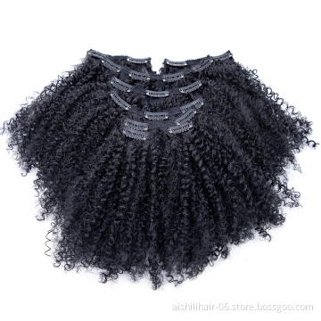 clips hair in synthetic hair extension kinky curly black color clip hair